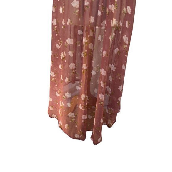 Lauren Conrad Sheer Floral Duster Kimono Cover-up Cottagecore Boho Hippie-OS - Picture 8 of 11